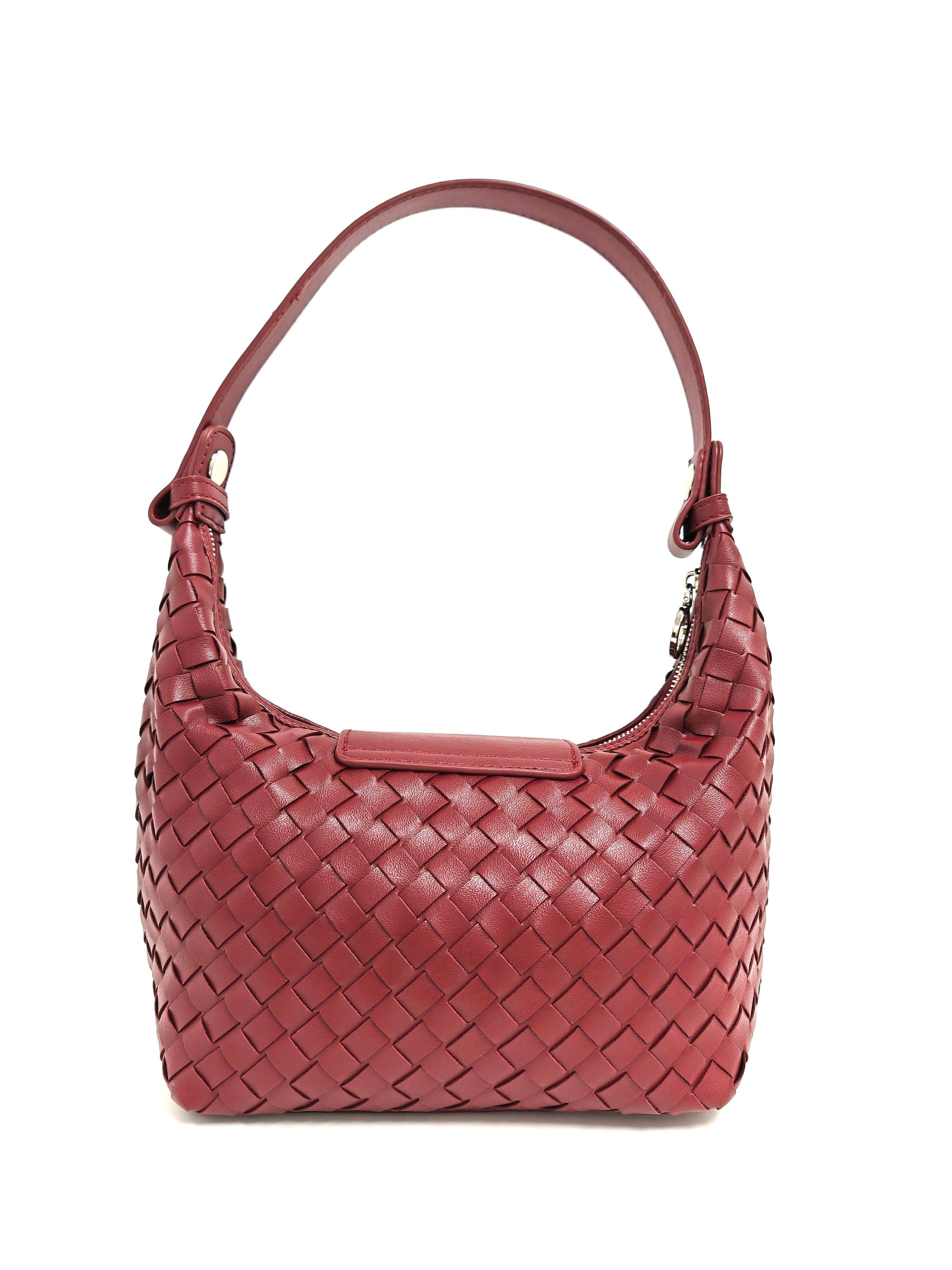 Superbia – Großhandel Schultertasche – Damen – Handgefertigte gewebte Premium-PU-weiche kleine 3-Wege-Tasche15