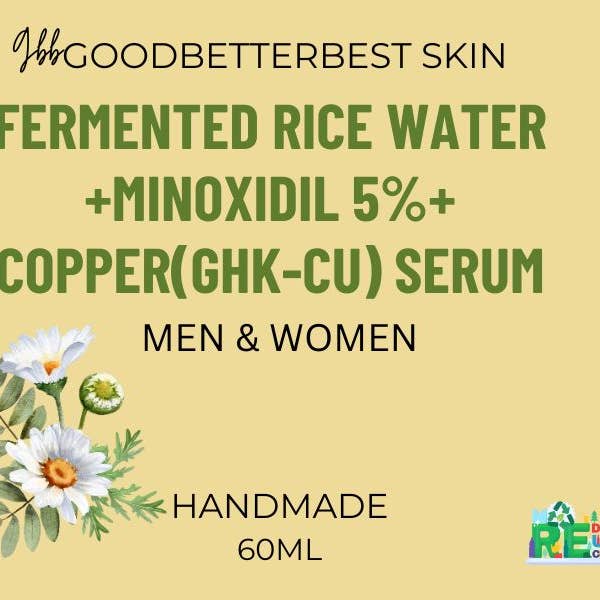 gbb Goodbetterbest Skin - Wholesale Hair Serum - Minoxidil+ fermented Rice water+ Rosemary Serum for Women, Men pH balanced 60ml 1 month supply1