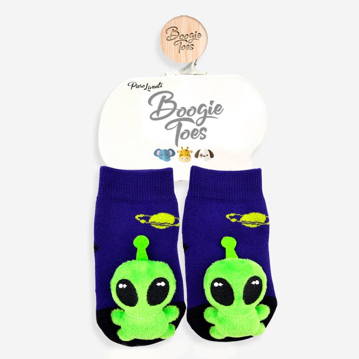 Liventi - Wholesale Sokken - Baby - Baby Alien - Boogie Toes Baby Rammelaar Sokken