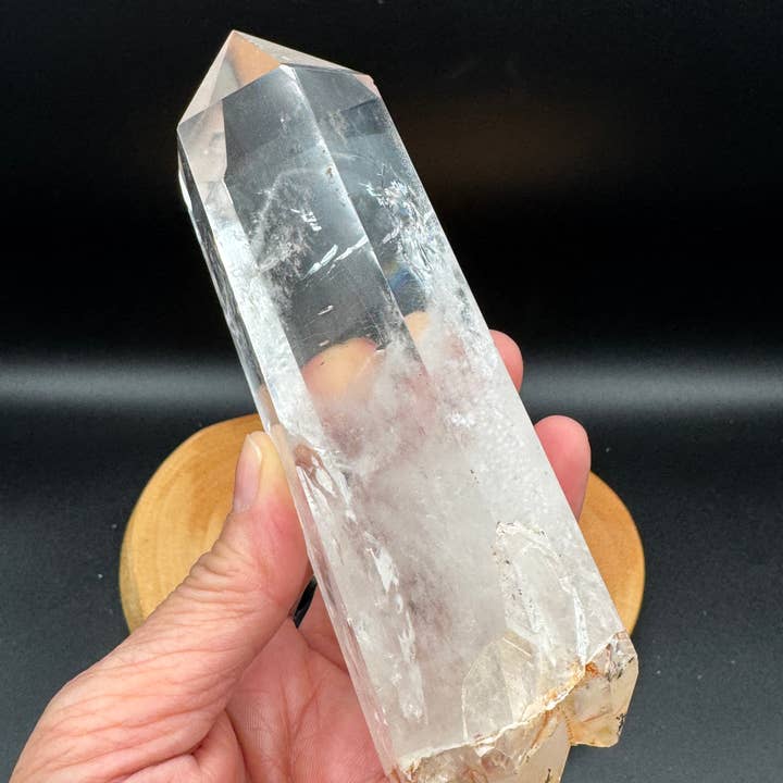 The 7 Directions - Wholesale Spiritual Stone/Crystal - Unique quartz phantom DT on custom stand H2856