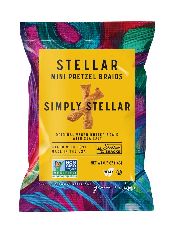 Stellar Pretzel Braids - Simply Stellar - 0.5oz (75CT) for wholesale by Stellar Snacks