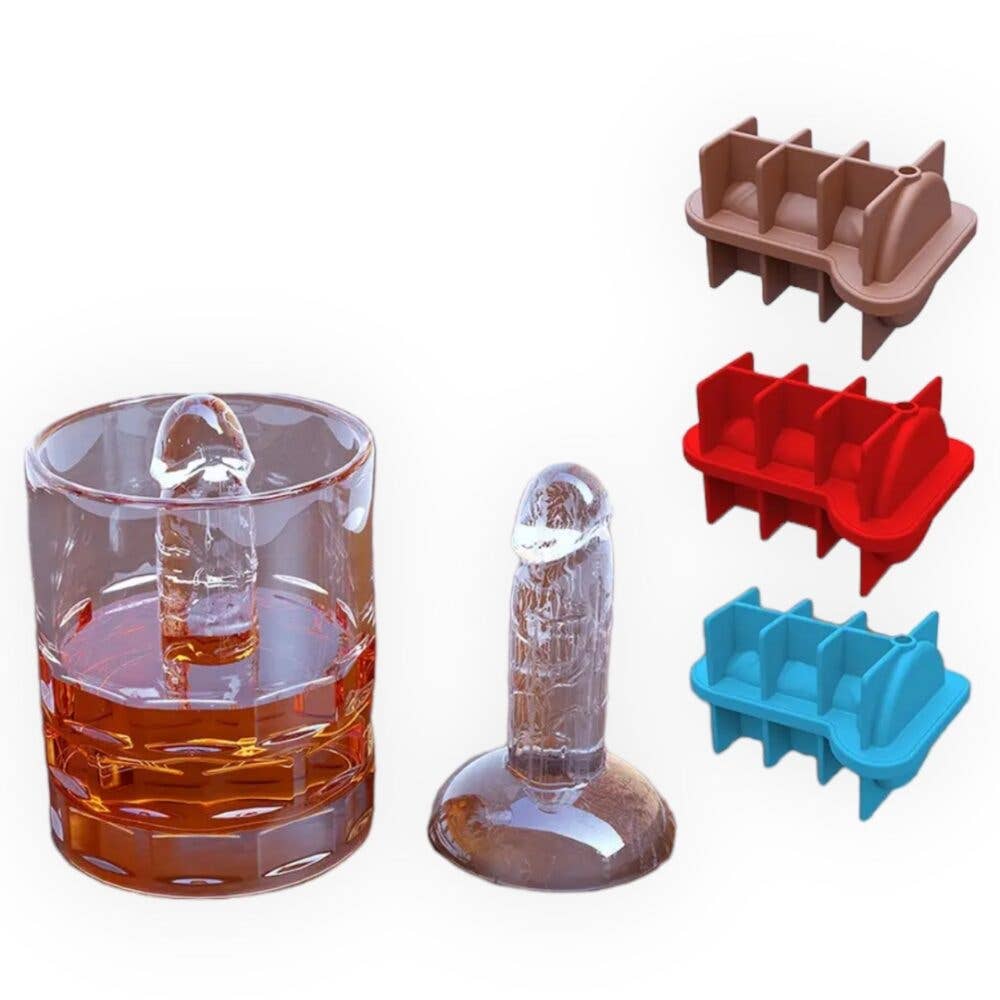 Kinky Pleasure - Wholesale Gag Gift/Novelty Gift - Kinky Pleasure - AX077 - Penis Ice Cube Maker 3 Colors Brown0