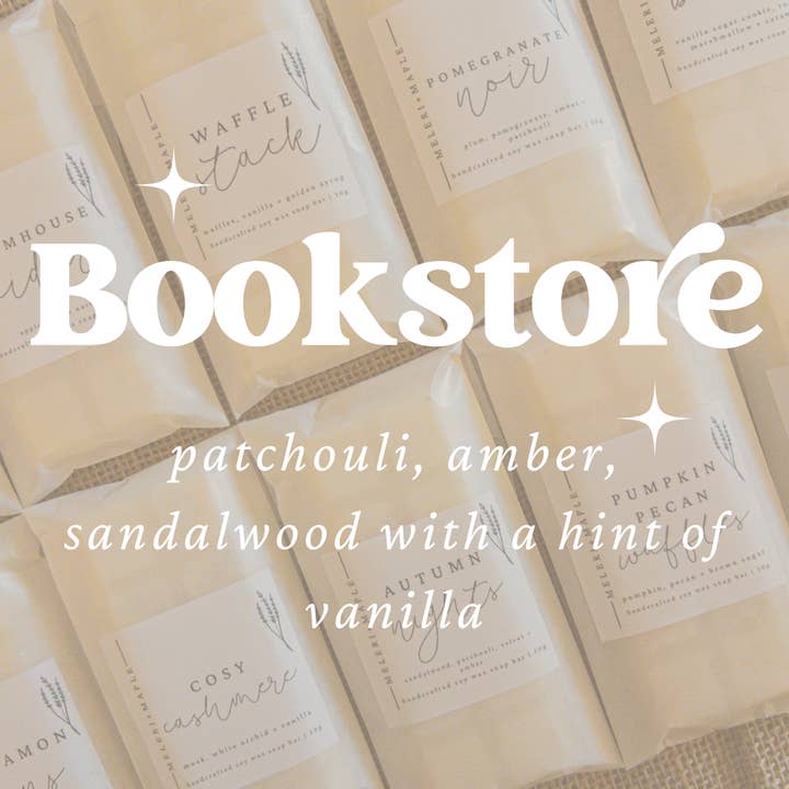 Meleri and Maple Co – wholesale Wax melt – Bookstore Scented Snap Bar Wax Melt4