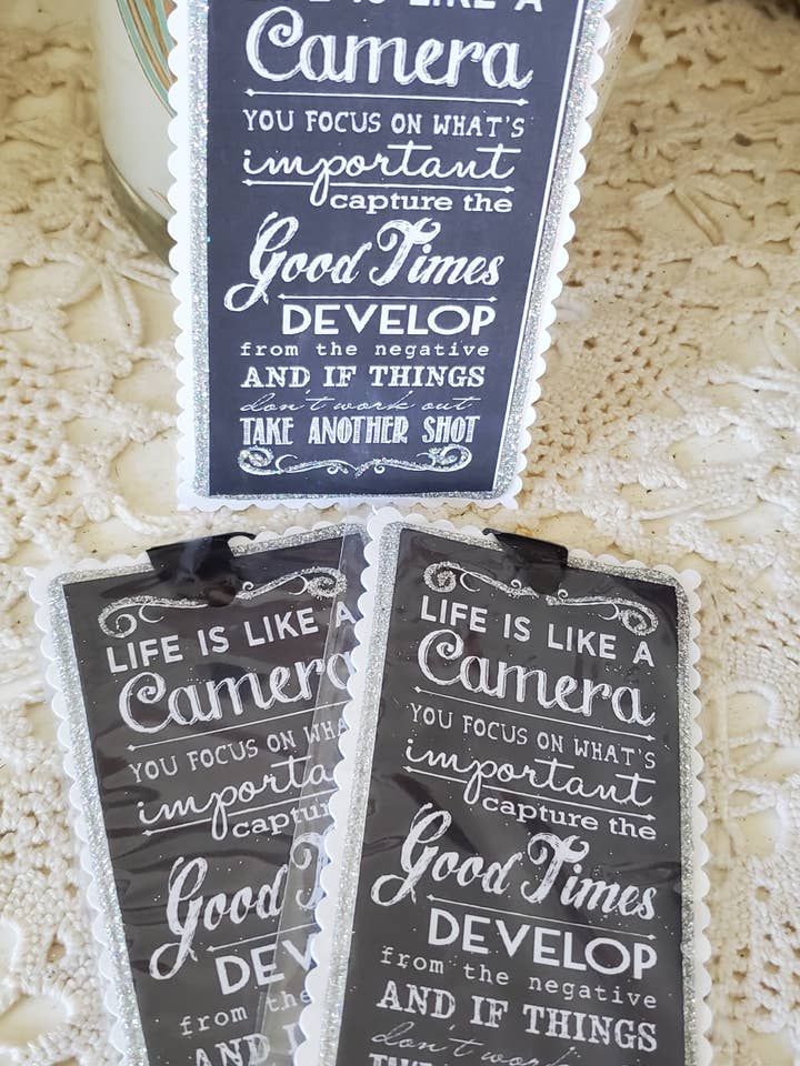 Life Is Like A Camera Gift Tag Keepsake for wholesale by Little Heart Designs