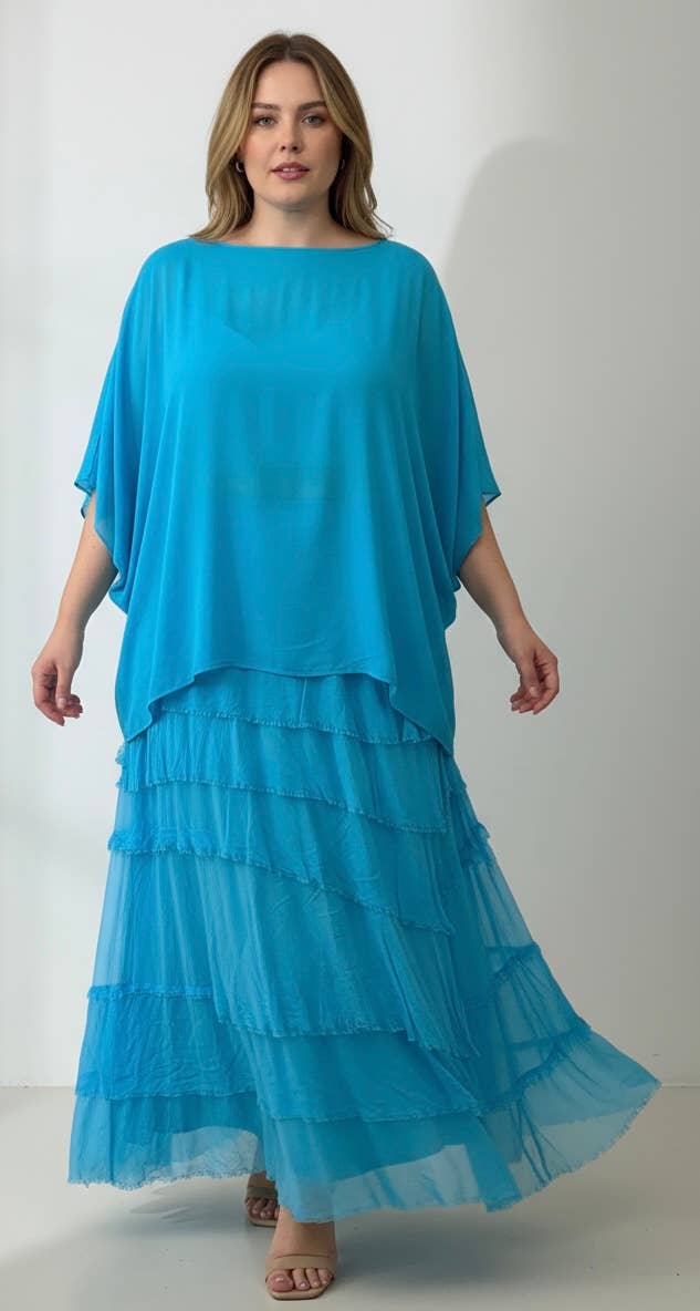 Karamel Collection - Vente Jupe – femme - Jupe en soie à volants  
Aucun tarif ne sera ajouté1