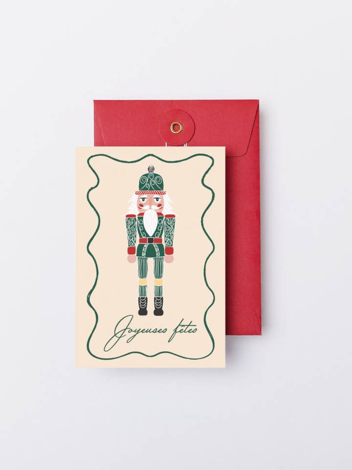 Nutcracker Christmas Postcard for wholesale by Julia Studio Graphique