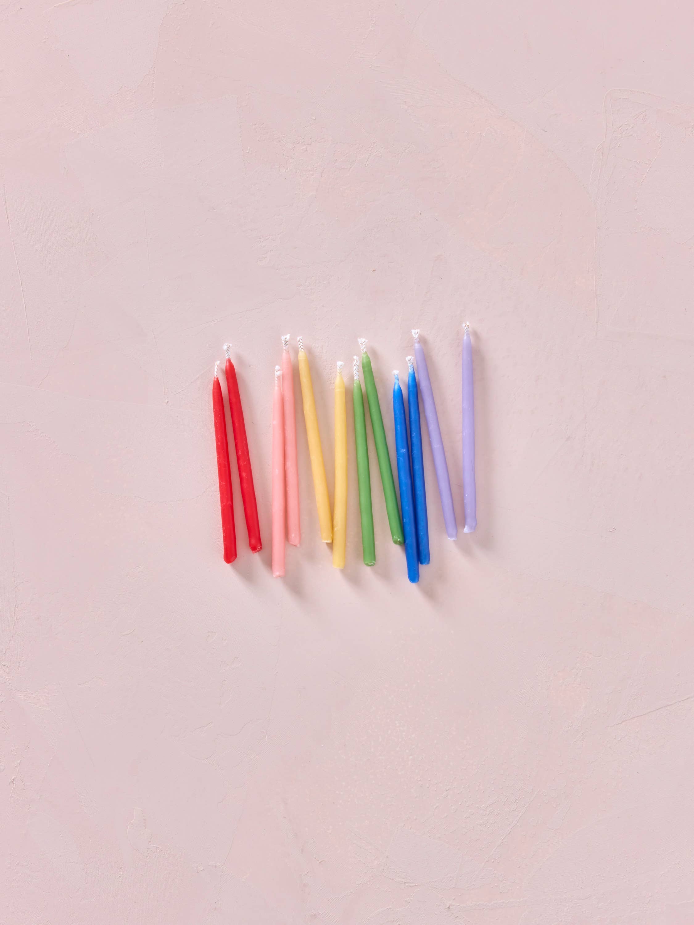 Knot & Bow - Wholesale Cake Candle - Hand-dipped 100% Beeswax Birthday Candles | Rainbow3