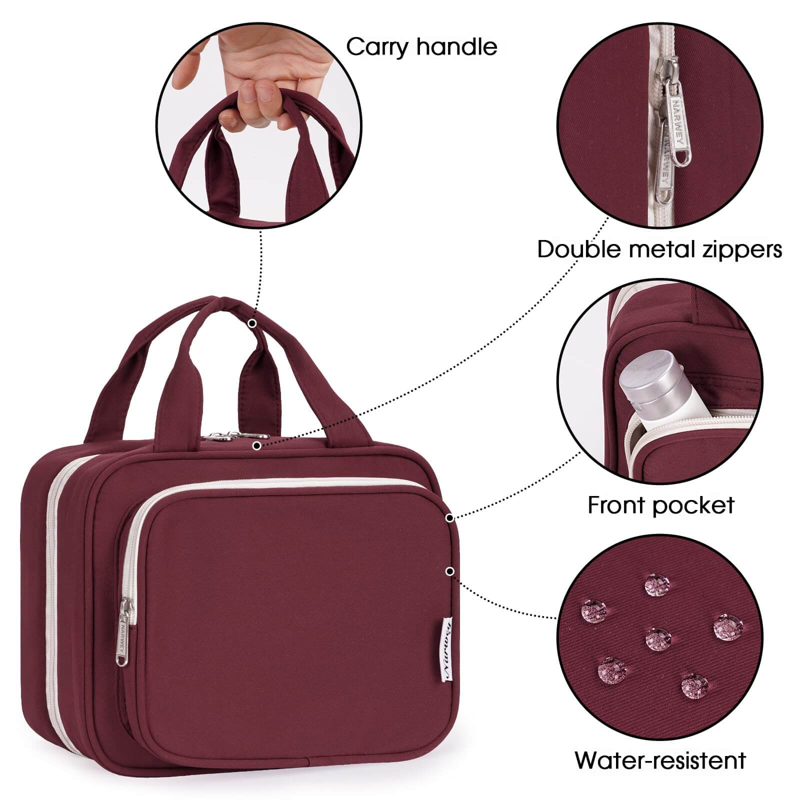 wandf - Wholesale Toiletry Bag - Women's - Large Capacity Waterproof Hanging Toiletry Bag Travel Bag32