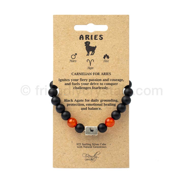 Pulsera Zodiac Aries para venta al por mayor de Friendly Crystals
