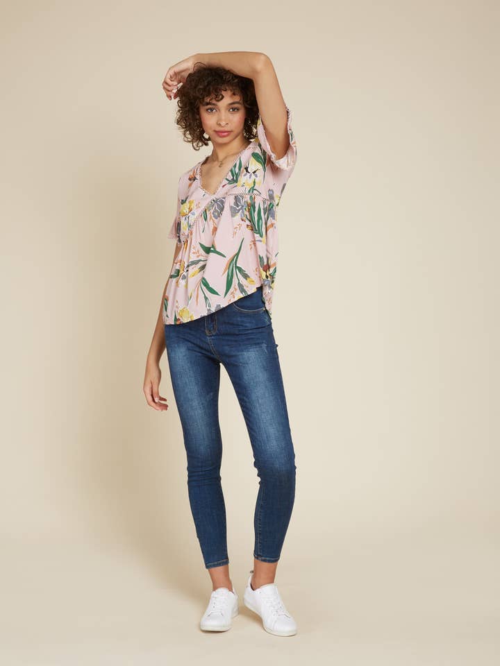 LILOU - Floral print blouse for wholesale by Andy & Lucy