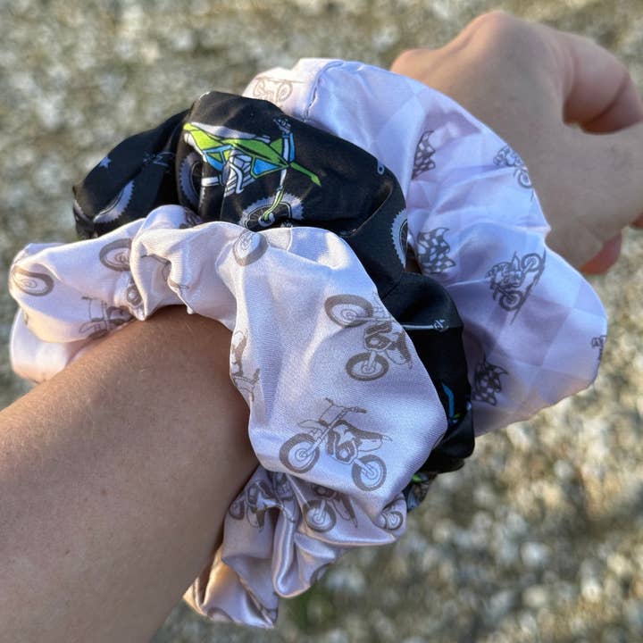 Dirt Bike Scrunchies for wholesale by Strictly Wild