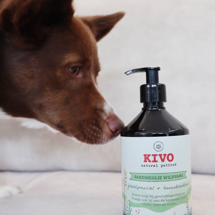 Kivo Petfood - Venta al por mayor Suplemento - Perros - Aceite de sardina: mejillón de labios verdes y cartílago de tiburón