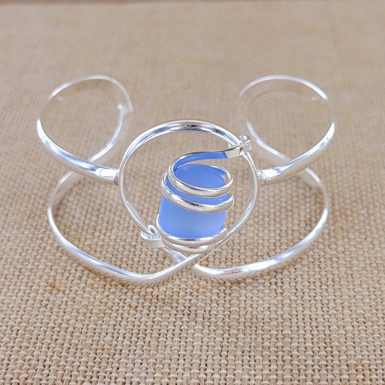 Sadie Green's Jewelry - Vendita all'ingrosso Bracciale a polsino - Bracciale a polsino in vetro marino coltivato XCDR-CB20-SG6