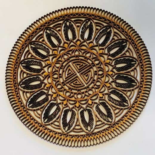 Pack de 2 mandalas con plumas para venta al por mayor de Sophella Crafts