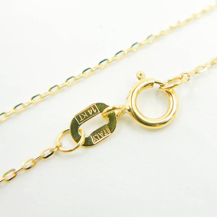 Tresor Jewelry Inc. - Wholesale Link & Chain Necklace - 025KF64DO. 14K Solid Gold Cable Chain