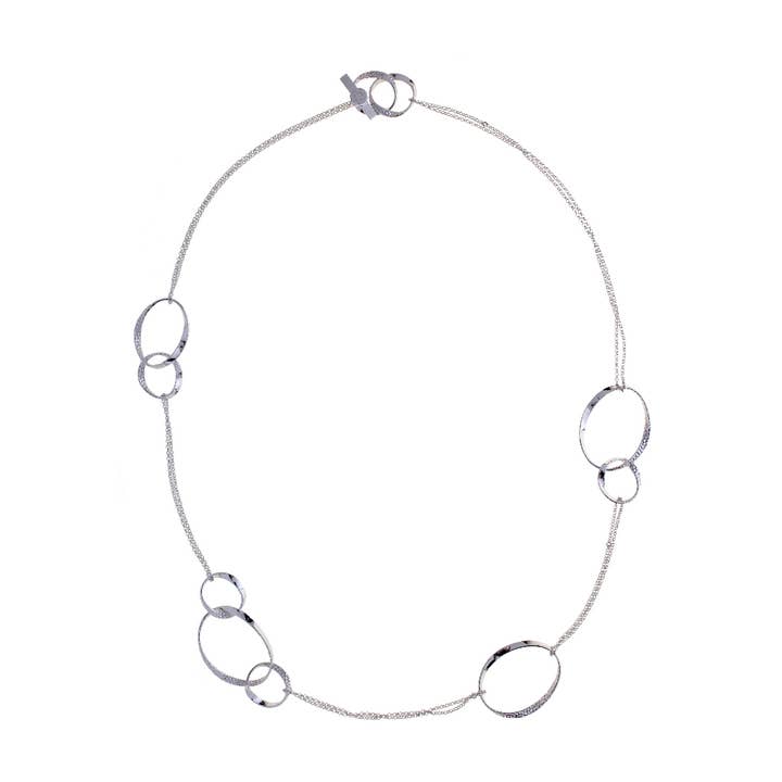 DIVERSITY NECKLACE SILVER PLATED RHODIUM, HANDMADE IN ITALY per la vendita all'ingrosso da parte di PNG68