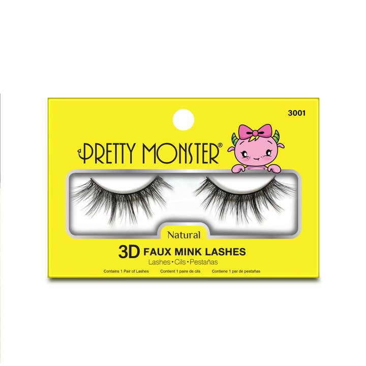 Rude Cosmetics – wholesale False/fake eyelashes – Pretty Monster Natural 3D Faux Mink Lashes