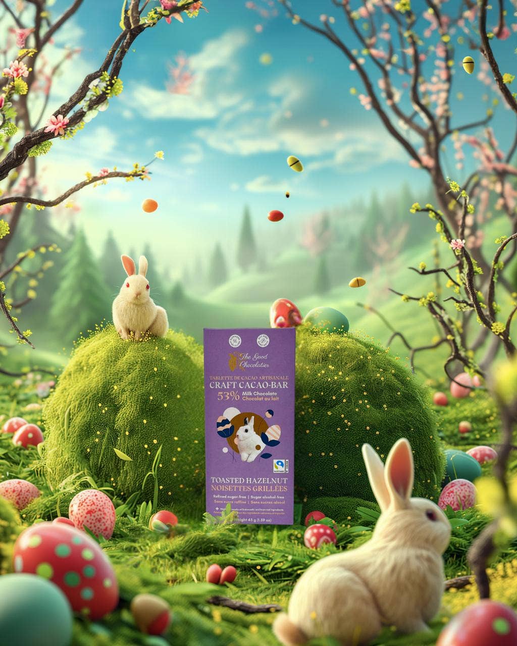 The GOOD Chocolatier – Großhandel Schokoriegel – CASE Geröstete Haselnuss 50%