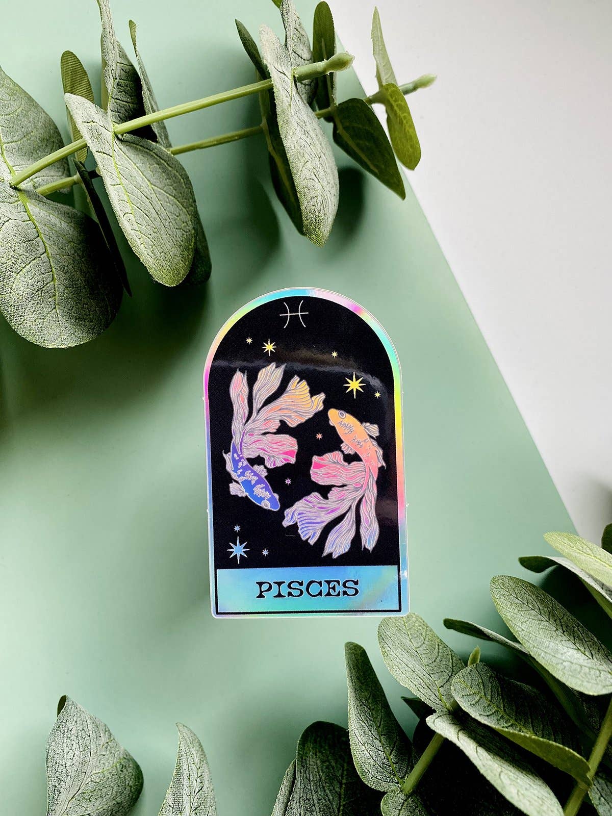 Ark Made - Vente Autocollant - Autocollant holographique Zodiaque Poissons1