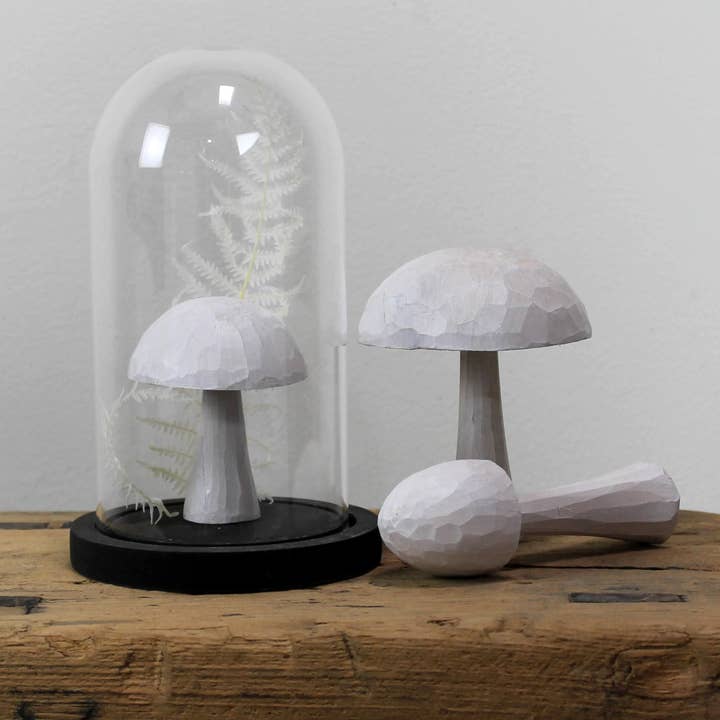 HomArt - Wholesale Decorative Tabletop Object - Mushrooms, Wood - Set of 3