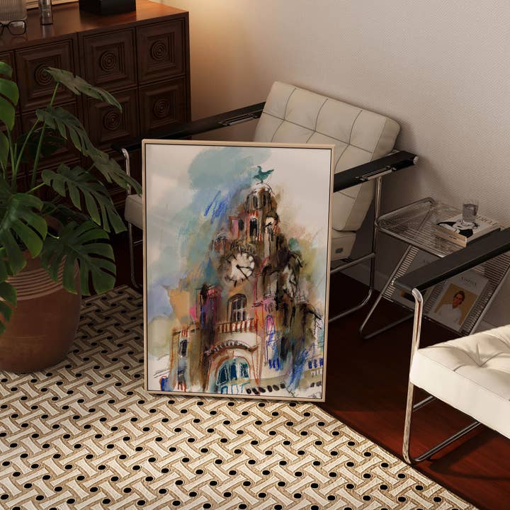 Natalie Cass Art – wholesale Art print – Liver Building Hand Painted Art Print5