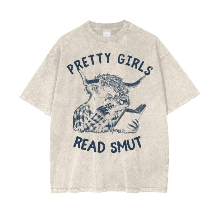 Mooi Read Smut Acid Wash-shirt voor meisjes - Oversized countryshirt voor wholesale door Colorfulmamas