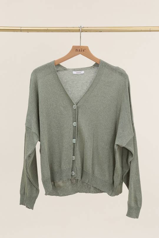 NAÏS PARIS - Wholesale Cardigan - Women's - V-neck buttoned cardigan in 100% cotton6