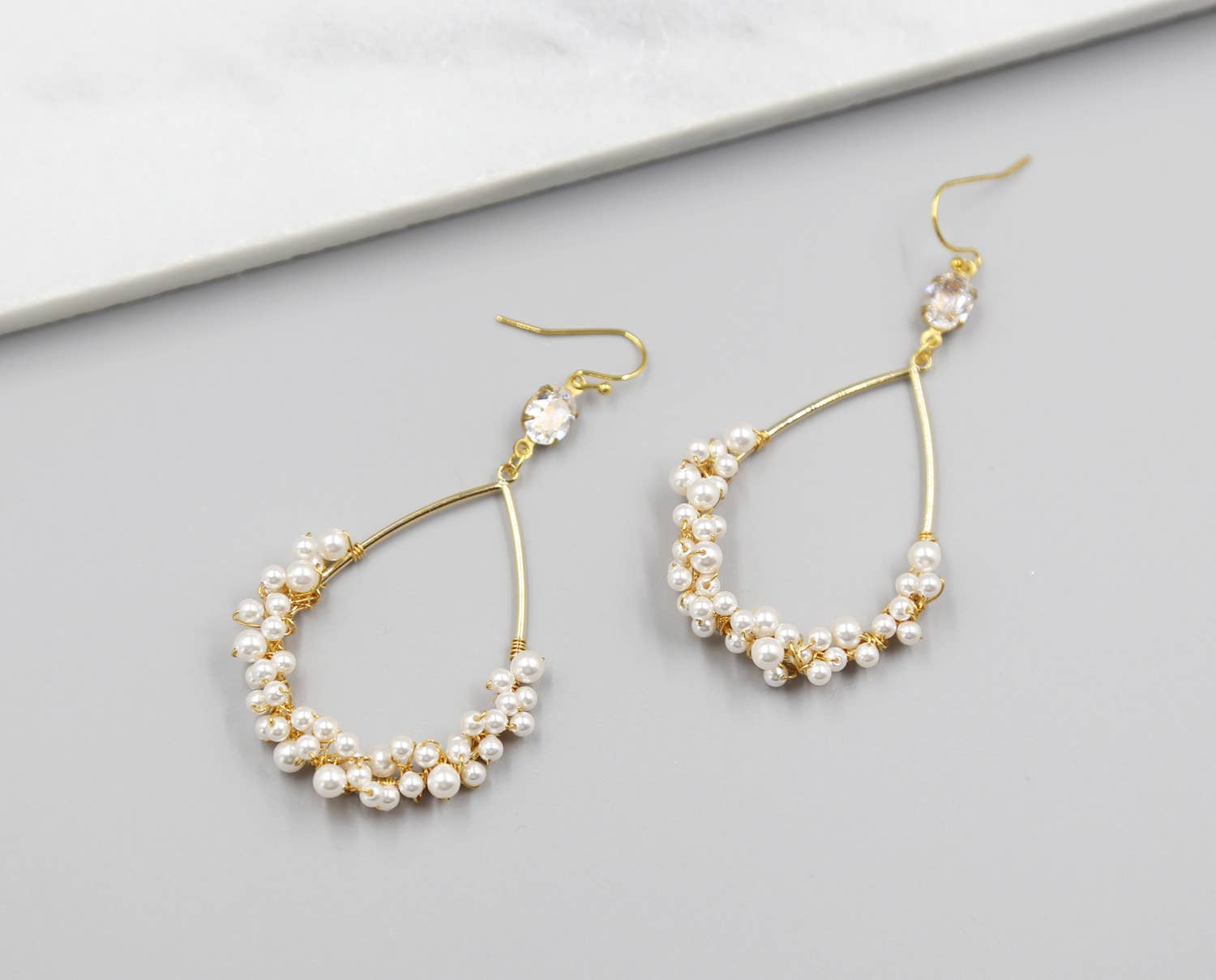 Acute Designs - Wholesale Dangle Earrings - Teardrop Pearl Bundle Statement Earrings4
