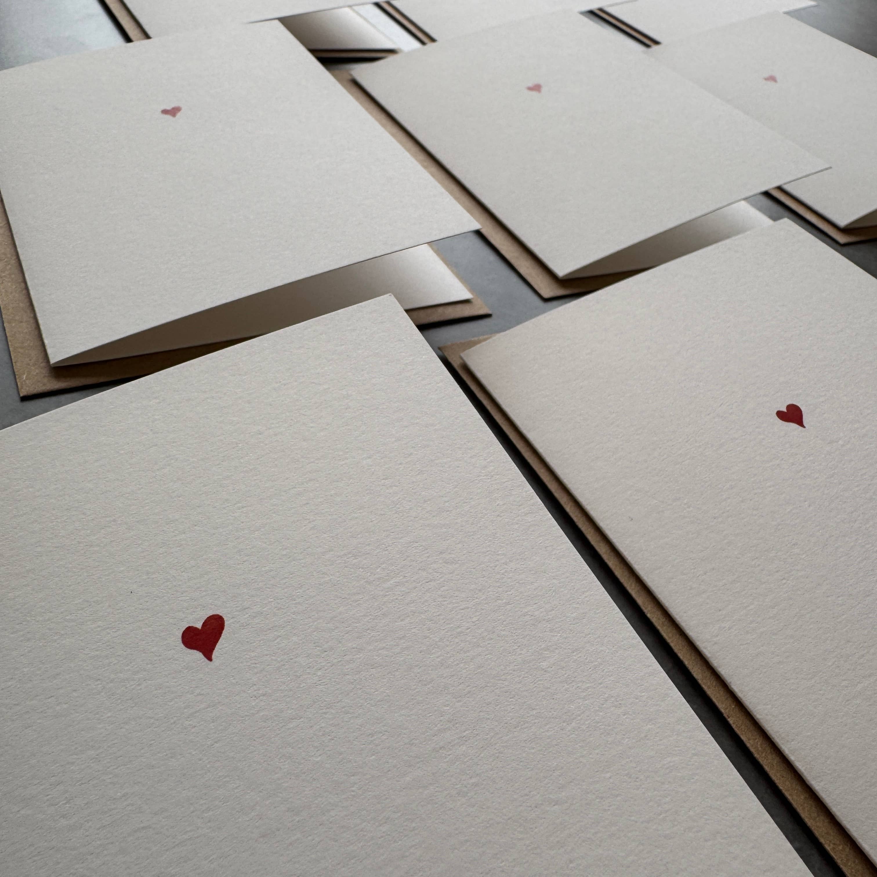 Tall Order – Conjunto de notas por atacado – Conjunto de Cartões Pequenos com Coração - Caixa com 8 Cartões em Branco6