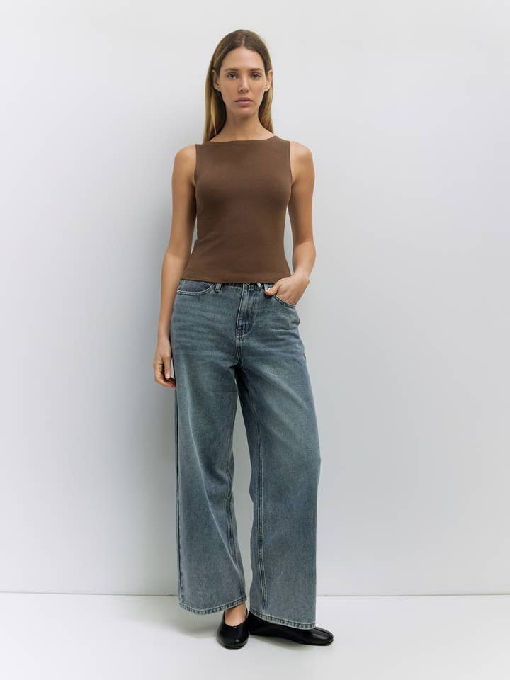 The Sidney Top | Tanktop van geborsteld gebreid materiaal voor wholesale door All Row