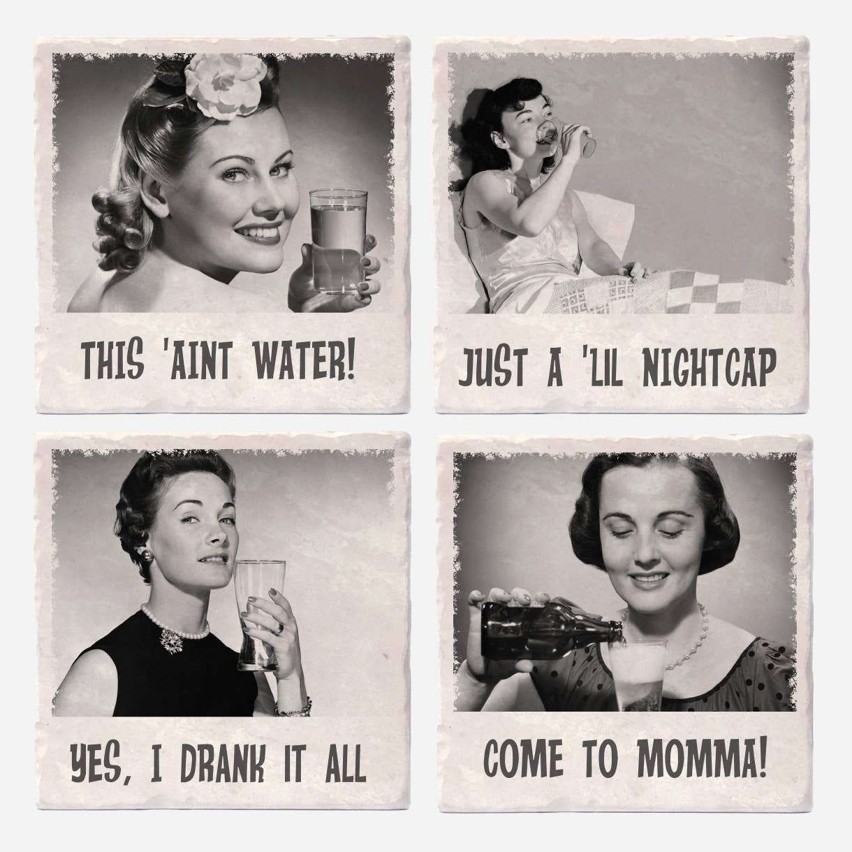 Versatile Coasters Canada - Wholesale Coasters - Retro Drunk Gals Coasters1