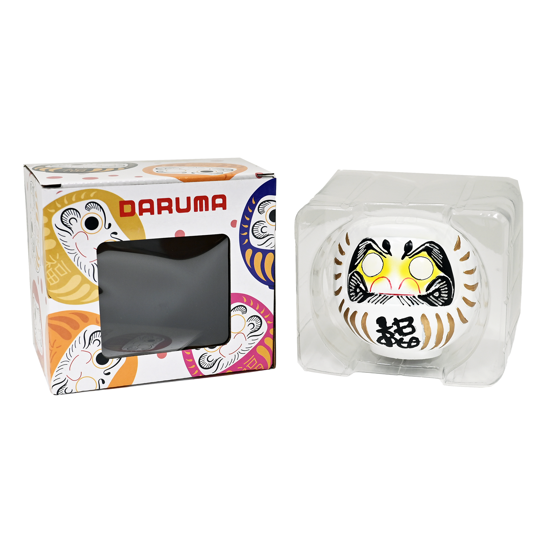 Urban Tokyo – wholesale Decorative figurine – 3.5 Inch Lucky Daruma White Purity Unpainted Eyes (1/36)3