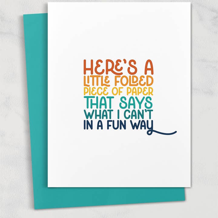 ecco un piccolo biglietto d'auguri piegato per la vendita all'ingrosso da parte di Square Peggy