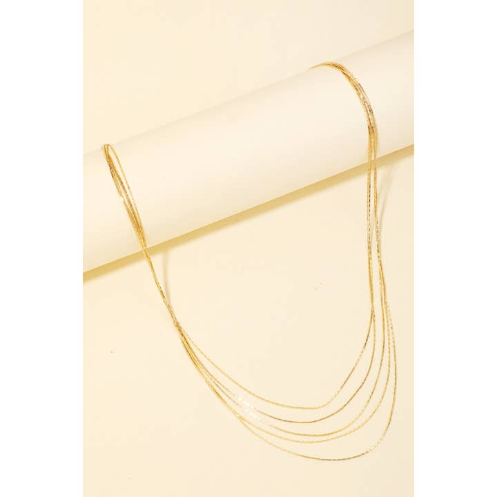 Anarchy Street - Wholesale Link & Chain Necklace - Layered Multi Dainty Chain Necklace