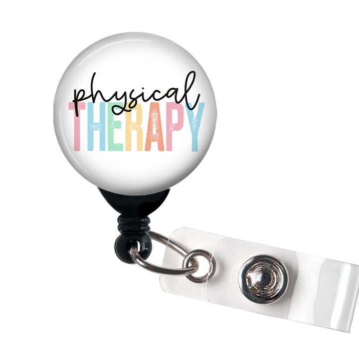 Enrouleur de Badge Pastel de Physiothérapie, Badge PT pour la vente par Good Girl Gone Badge