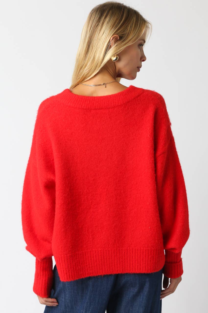 Olivaceous - Wholesale Pullover-trui - Dames - Julien Trui46