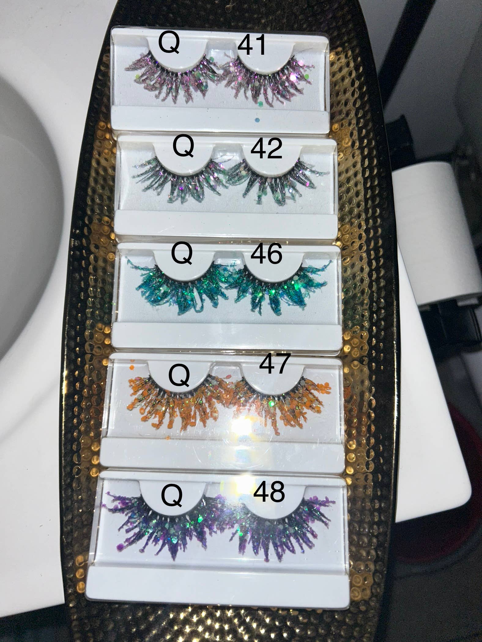 SugarQuoteMeNot LLC - Wholesale False/Fake Eyelashes - Glam Glow-in-the-Dark & Luminous Glitter Glam Eyelashes9