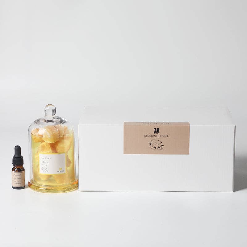 Palmoire Home Fragrance - Wholesale Reed Diffuser - Golden Hour Gemstone Diffuser[rose/magnolia/lily]4
