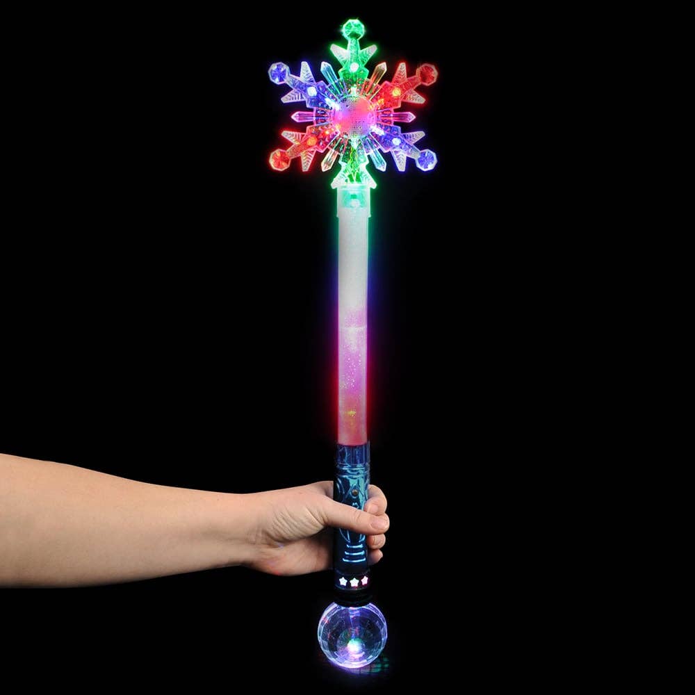 La Luna Bella - Toys - Venta al por mayor Varita mágica - Niños - Juguetes para niños SNOWFLAKE MAGIC BALL WAND LLB de 21 pulgadas1
