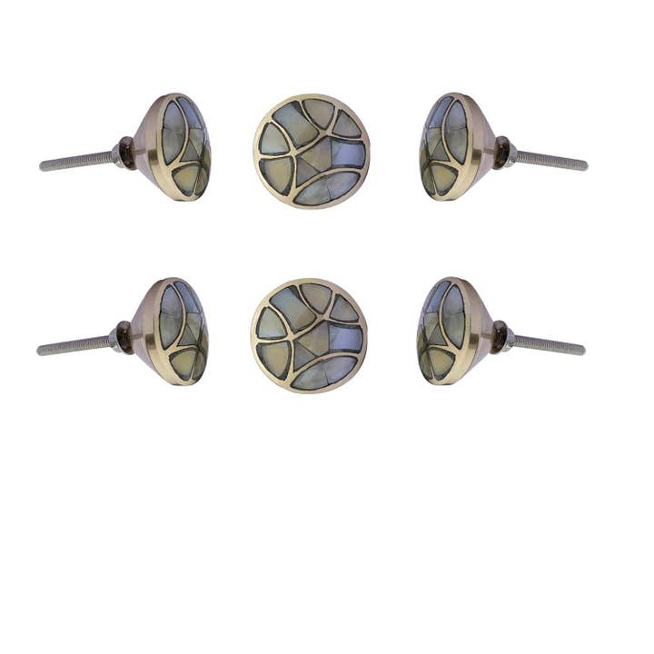 Perilla Home - Wholesale Knob/Pull - Set Of Six Kyoto Mother of Pearl Knob