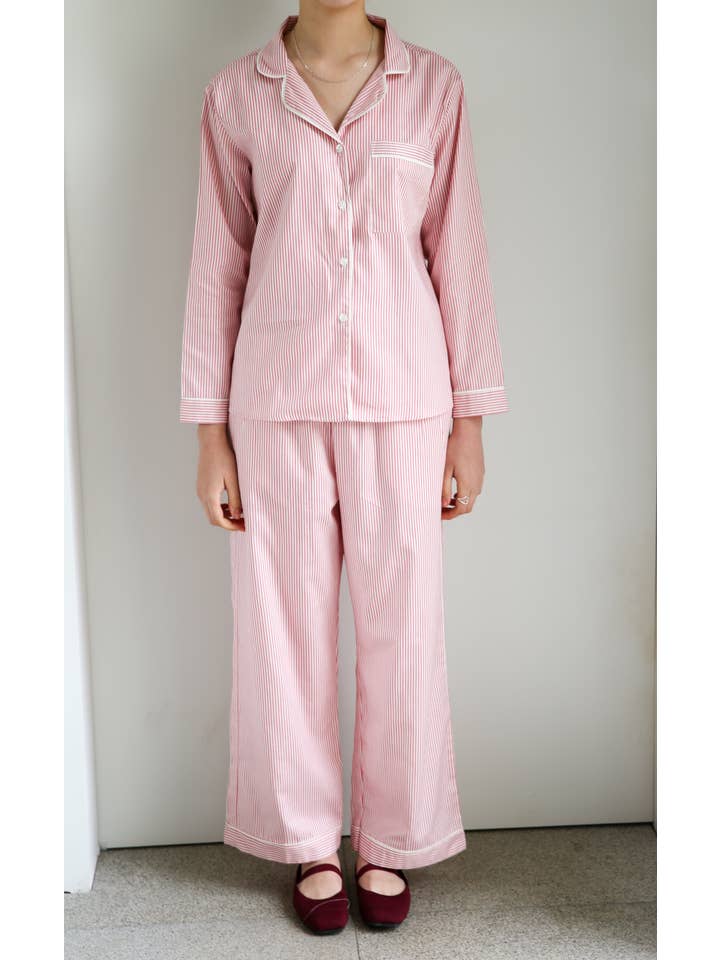 Me+Lia - Wholesale Sleepwear Set - Women's - Cecile Pyjama PJs Long Set - Pink 3
