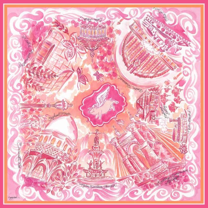 Cincinnati - Sjaal van 100% zijde van keperstof voor wholesale door Grey Hall Design