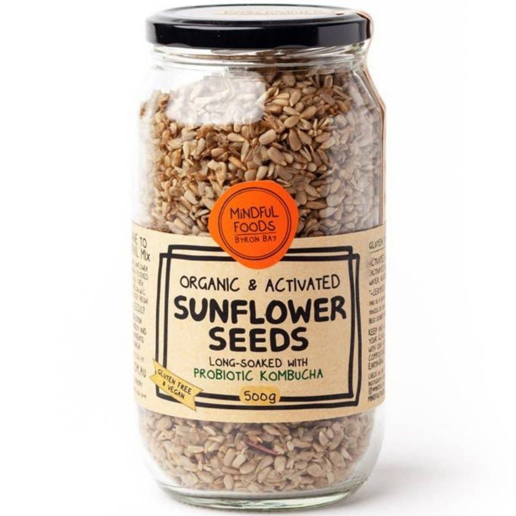 Mindful Foods - Wholesale Seeds/kernels - Sunflower Seeds - Activated & Spray-Free - 500g Jar0