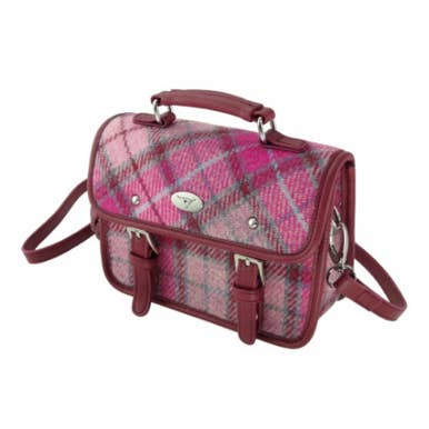 Dublin Gift Company - Wholesale Satchel – Women's - Ladies Scottish Harris Tweed Mini Satchel4