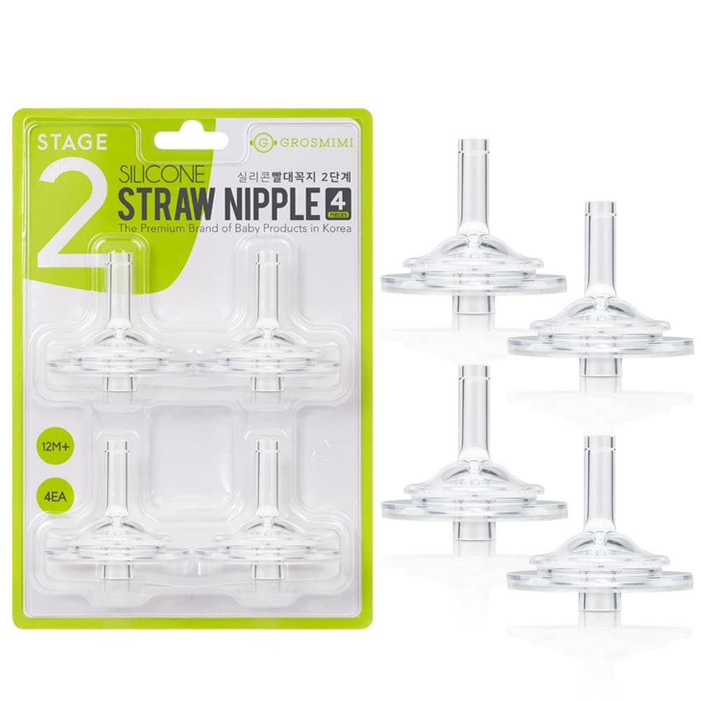 zezebaebae (Grosmimi and Cha&Mom) - Wholesale Baby Bottle - Grosmimi Straw Nipple Replacement kit (4-counts)1