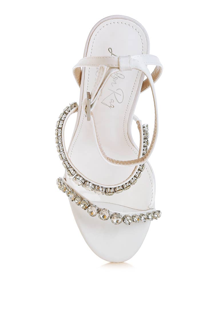 Rag Company - Wholesale High Heels - Women's - Aragon Diamante Embellished Fantasy Heel Sandals3