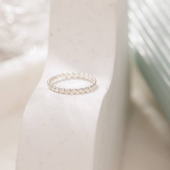 Adorn512 - Wholesale Band/Stacked Ring - Handmade Dot Band Ring in 14k Gold, Rose Gold, Silver5