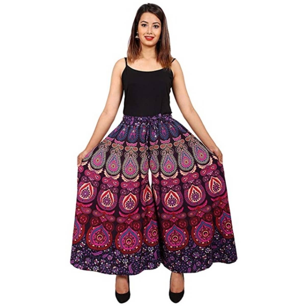 Wevez - Wholesale Pants - Women's - Women's Palazzo Wide leg Cotton Pant Floral Print Mix lot1