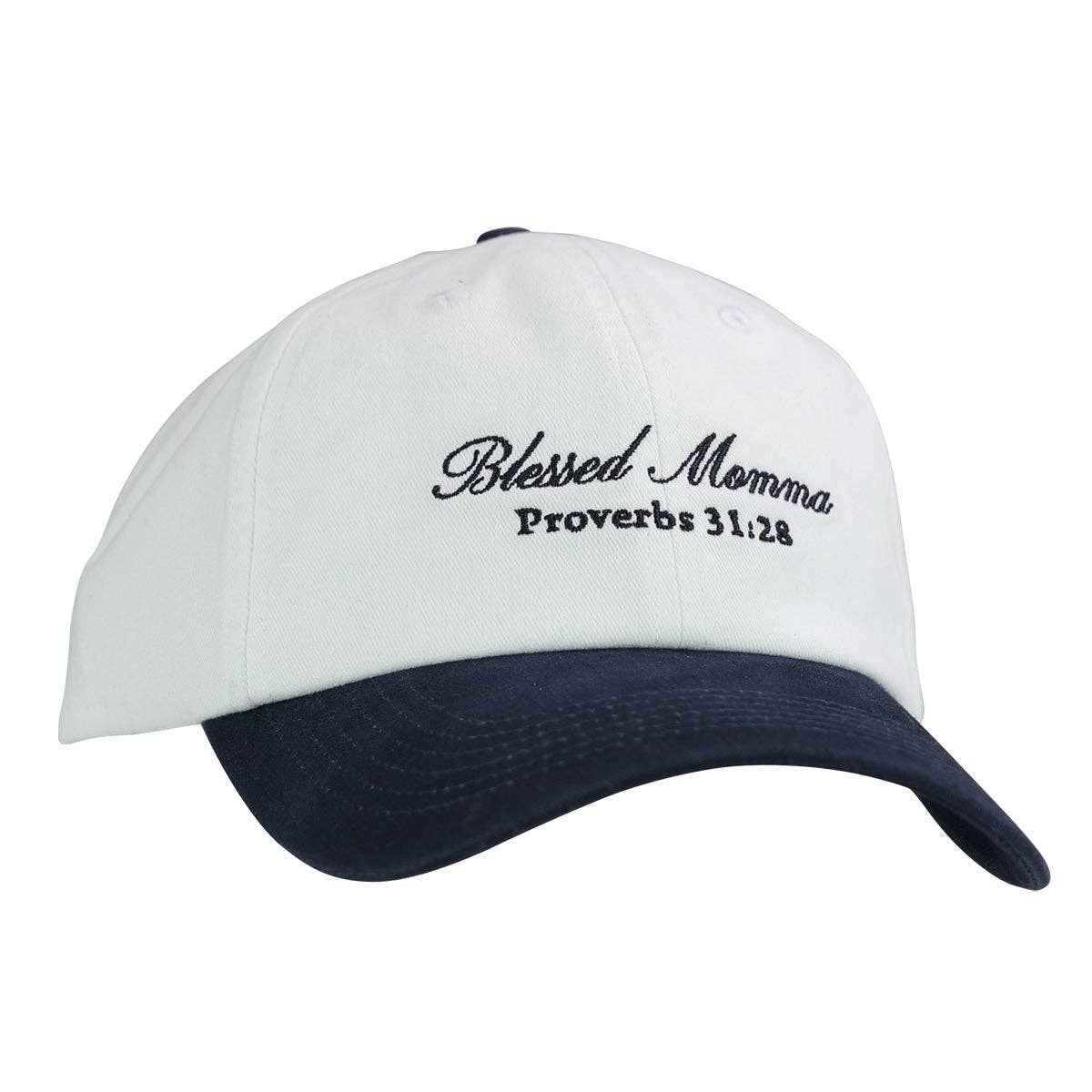 White Blue Kerusso Womens Cap Blessed Momma for wholesale on Faire0