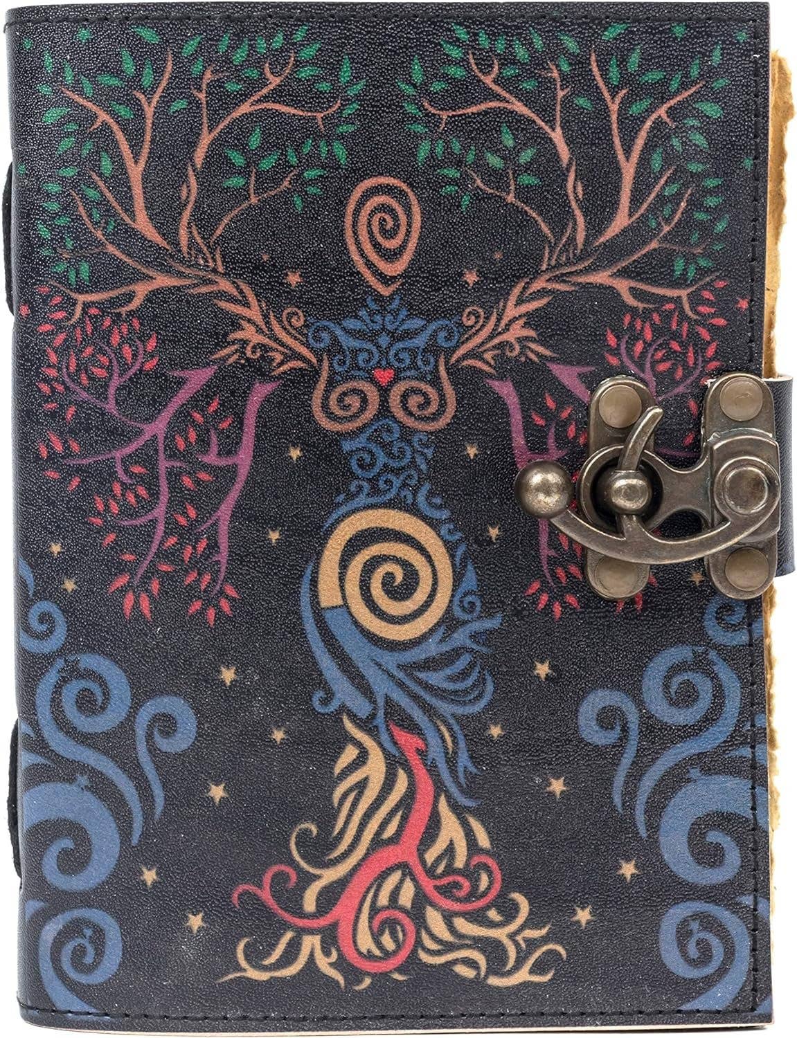 Tuzech Leather – wholesale Journal och dagbok – TUZECH läderklätt anteckningsbok med grimoirestil och ojämna kanter för män och kvinnor70